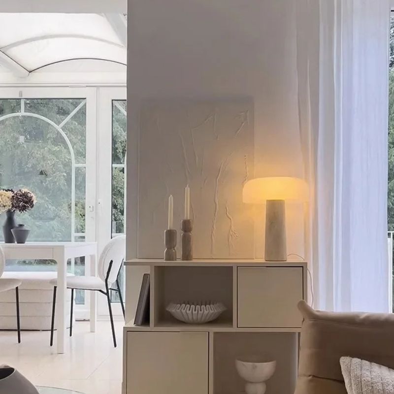 lampe champignon art sur etagere