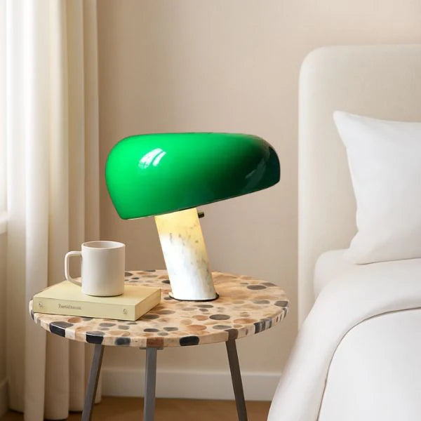 lampe champignon deco vert chambre coucher