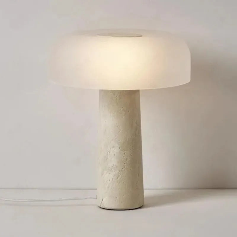 lampe champignon travertin art unique