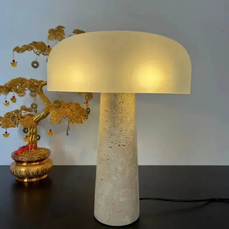 lampe champignon verre artisanal