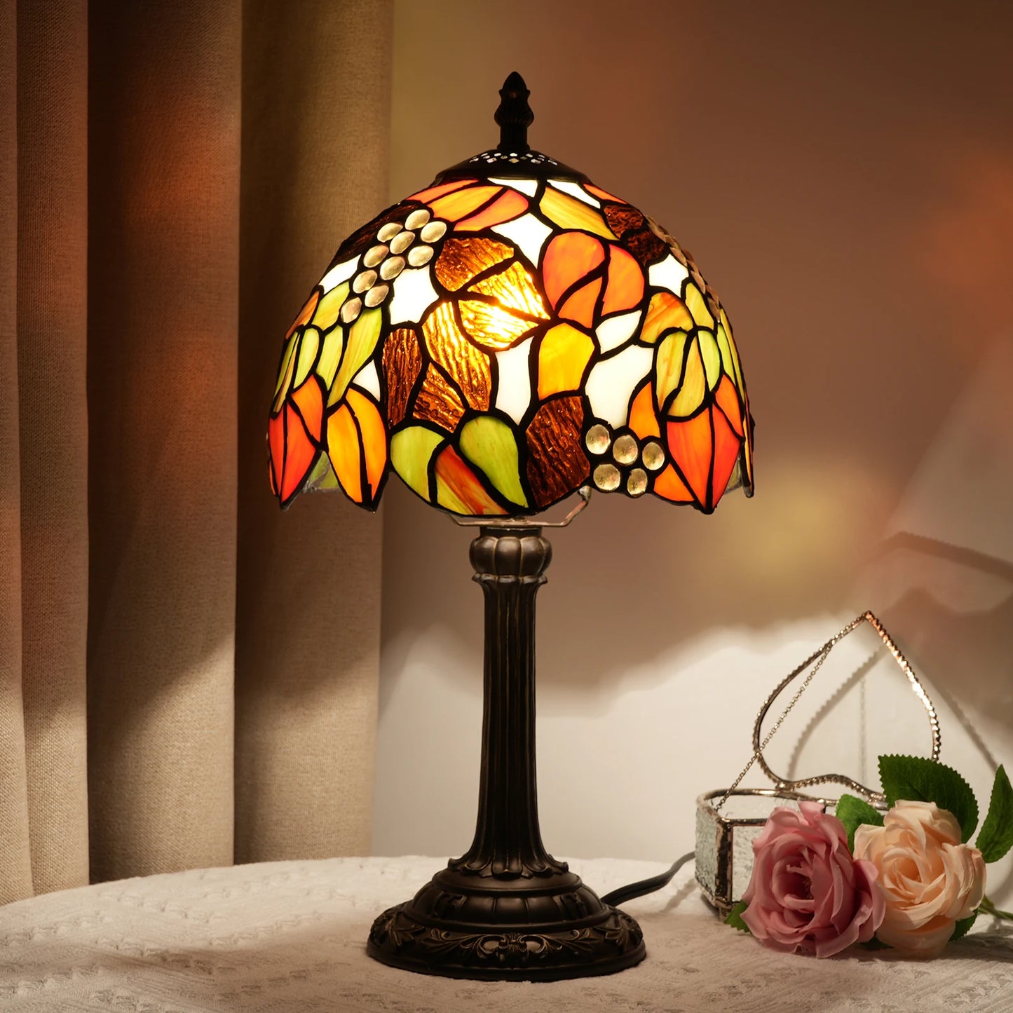 lampe champignon vintage motif automne