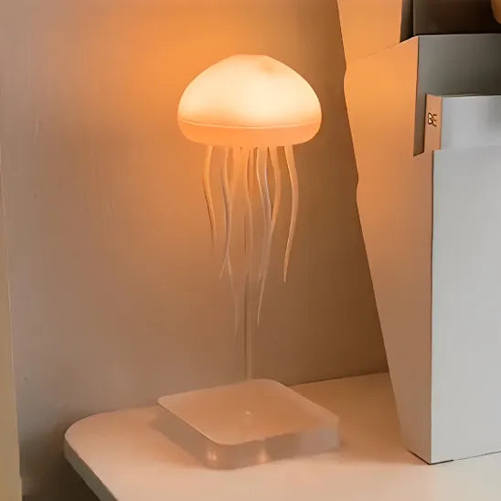 lampe de chevet original meduse lumineux sur table
