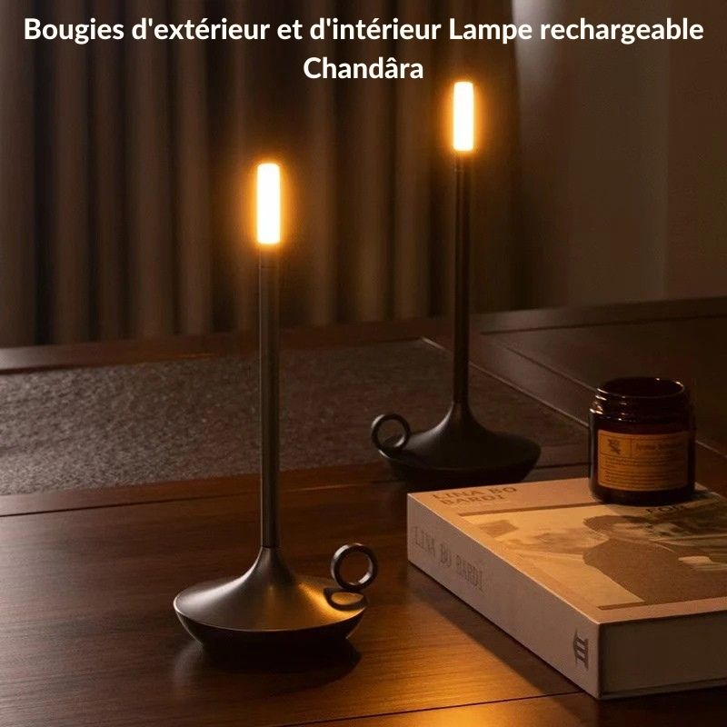 lampe rechargeable semblable bougie sur table