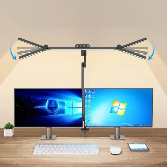 lampe a bureau led 7 niveaux ajustement flexible 