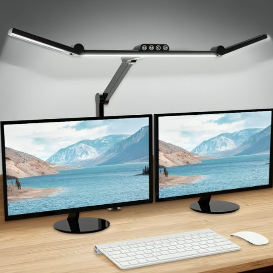 lampe a bureau pour deux ecran ordinateur