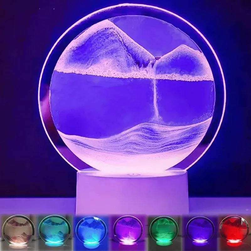 lampe a poser sablier 3d couleurs selon votre humeur