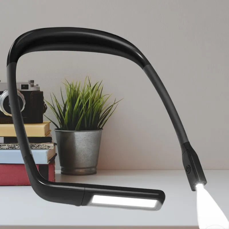 Lampe de lecture lit rechargeable 2-en-1 tour de cou et flexible | Éclorêve™