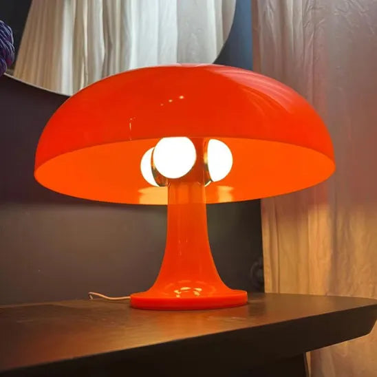 lampe champignon orange led decoration rehausser une touche de couleur