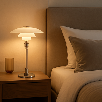 lampe champignon pres du lit