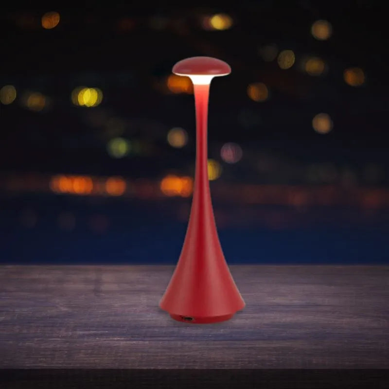 lampe champignon tactile rechargeable rouge