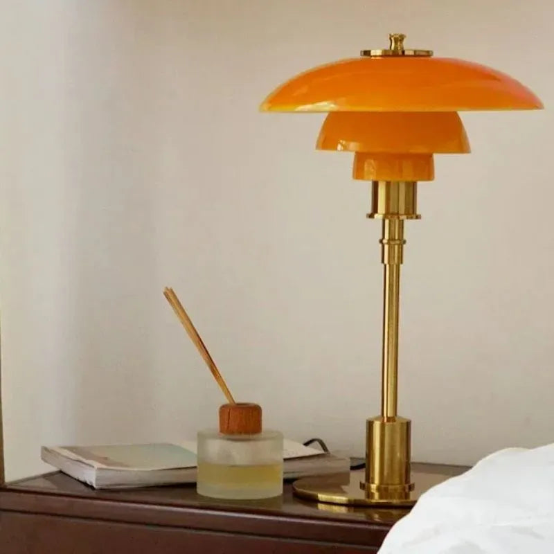 lampe champignon verre vintage decoratif