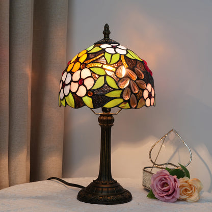 lampe champignon vintage motif fleur raisin