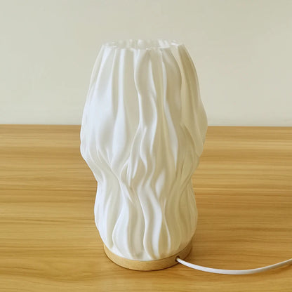 lampe de chevet design creative forme de papier froisse eteinte
