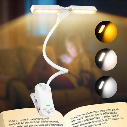 lampe de lecture 2 panneaux led rechargeable blanc