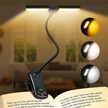 lampe de lecture 2 panneaux led rechargeable noir
