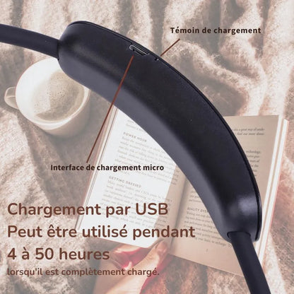 lampe de lecture au lit recharge USB facile et pratique