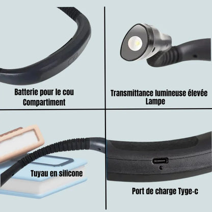 lampe de lecture au lit rechargeable flexible detail