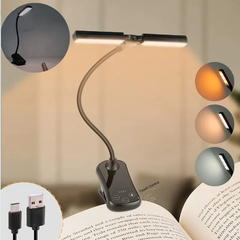 lampe de lecture double panneaux led rechargeable