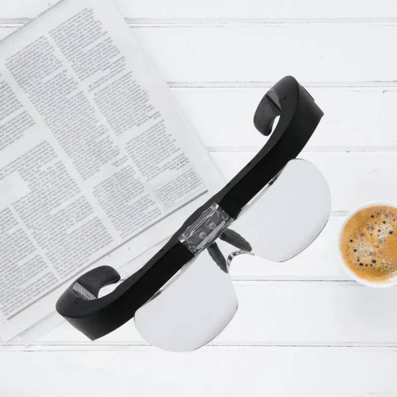 lampe de lecture lit loupe vue de face