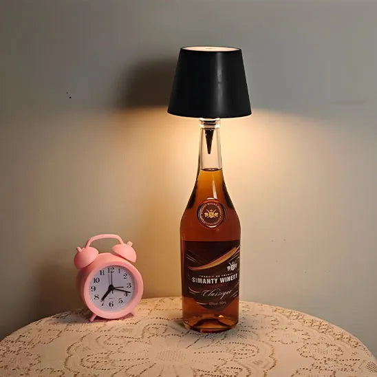lampe de table design pratique bouchon bouteille
