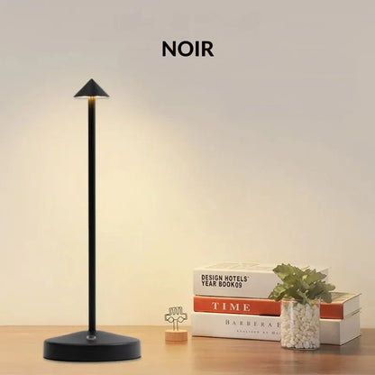 lampe de table led rechargeable reglable noir