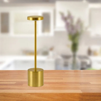 lampe de table sans fil design doree