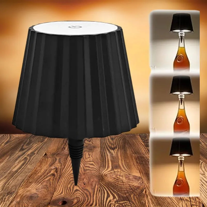 lampe de table tactile design pratique onduler noir