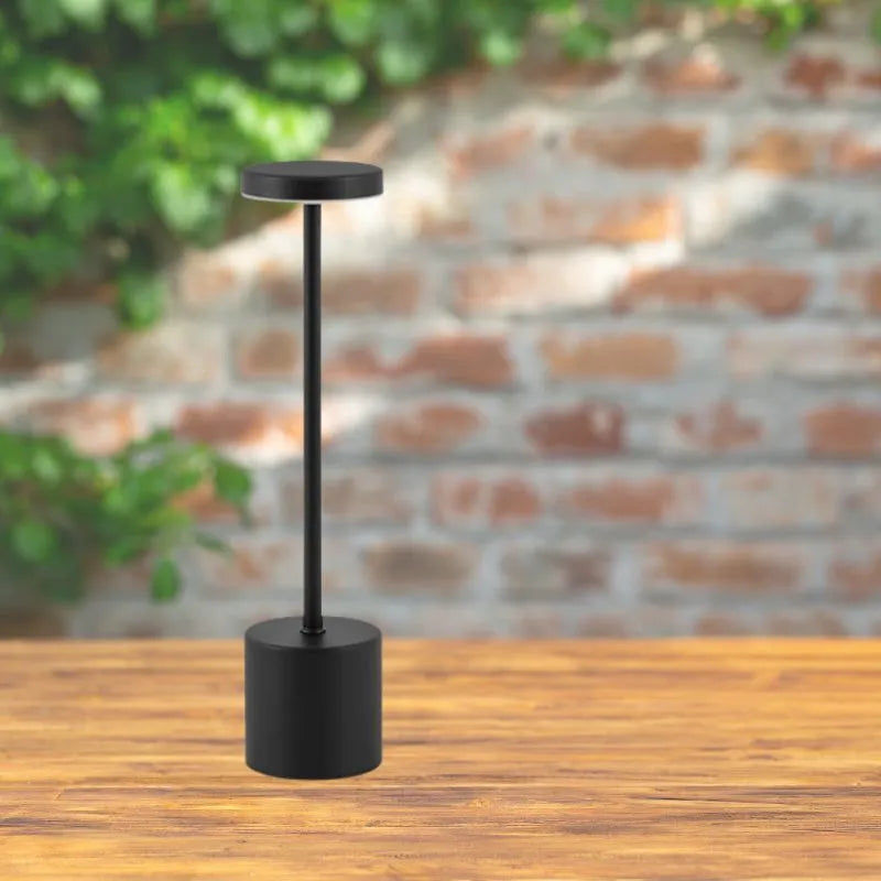 lampe de table tactile led design noir