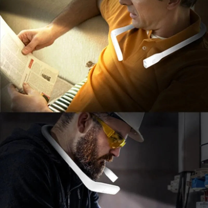 Lampe de lecture lit rechargeable 2-en-1 tour de cou et flexible | Éclorêve™