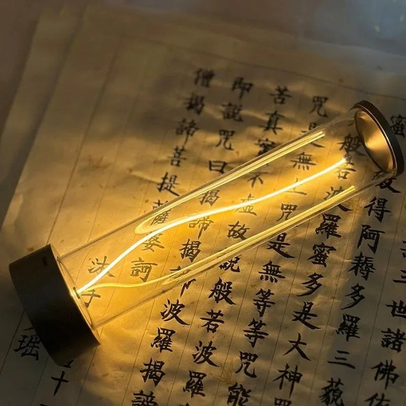 lampe verre metal rechargeable lumiere douce