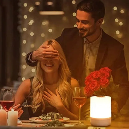 Lampe de Chevet Tactile Cylindrique en ABS | Haloa™