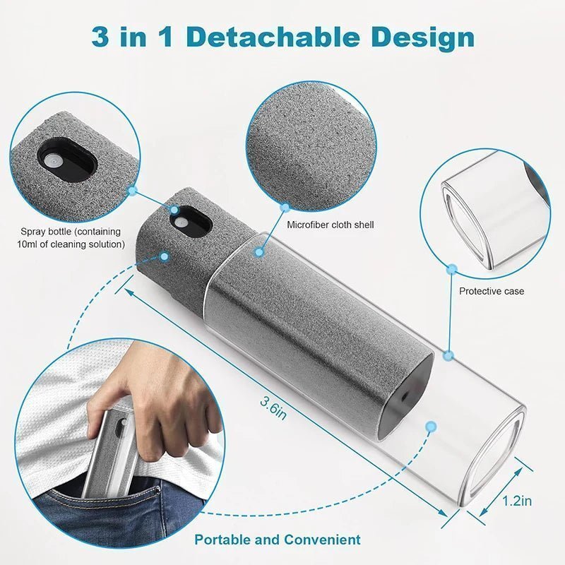 Mini Screen Cleaner Spray Smartphones Soft Microfiber Polishing Cloth Phone PC Cleaner Set Cleaning Brush for Apple IPad IPhone - Simiell